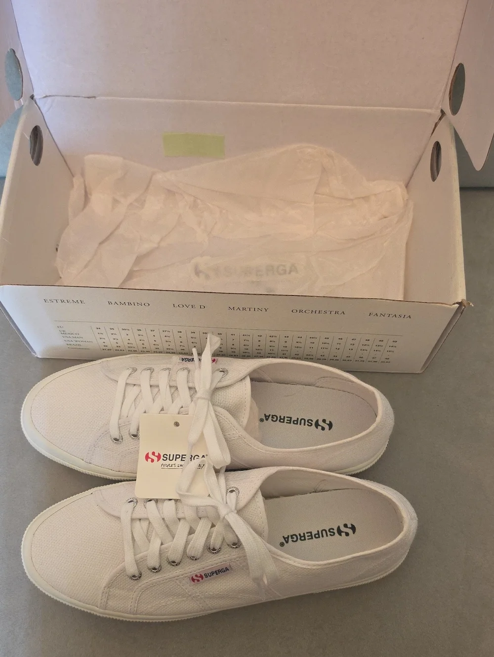 Superga White Low-Top Canvas Sneakers